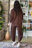 The Sunday Morning V Slouch Sweatshirt Chocolate